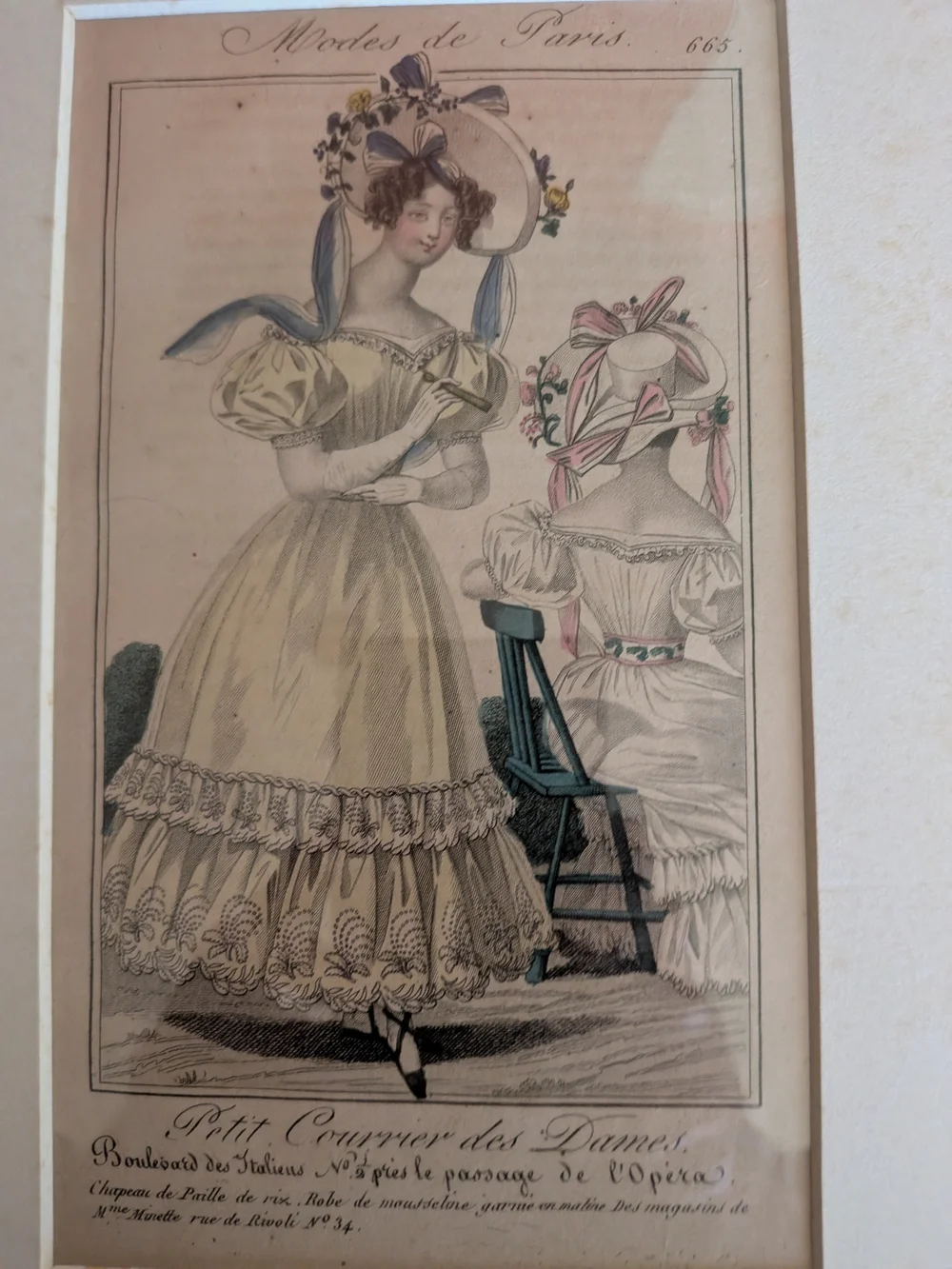Vintage Style Framed Fashion Prints - Set of 3 (Green, Cream, Pink) Vintage Clas